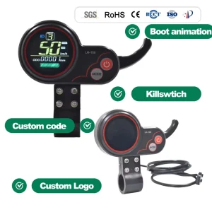 24V 36V 60V Electronic Scooter Modification with LH 100 Bike Computer 6 Pin Connector Smart LCD Display Panel