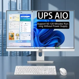27″ All in one PC Desktop Computer Office N5095 16GB 512GB SSD OEM AIO All in One PC with UPS Battery