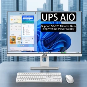 27 Inch All-in-One Desktop Computer N5095 16GB 512GB SSD OEM Business PC with UPS Battery
