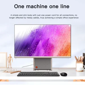 27 Inch All-in-One PC Intel 6600H SSD DDR5 RAM IPS Display USB Windows 10/11 Office Home Business Gaming Computer