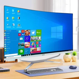 27 Inch Curved Screen All-in-One PC Core i5-7400 8GB 128GB SSD OEM Desktop Computer