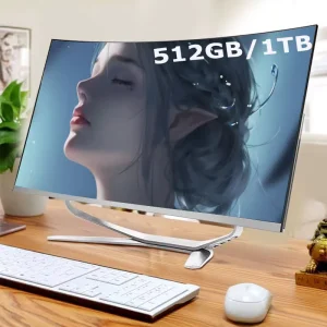 27 Inch Intel Core I7 8G DDR4 256G SSD All in One PC Desktop Computer WiFi Blue tooth Speaker with Keyboard and Mouse
