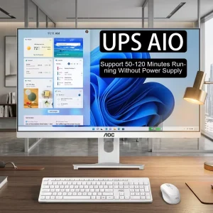 27 Inch N5095 16GB 512GB SSD OEM All-in-One Office Desktop Computer with UPS Battery