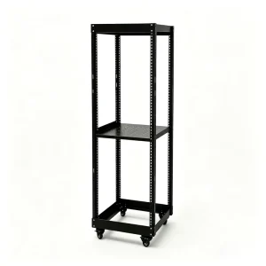 27U 520*1400*600mm 19-Inch 4-Post Open Server Rack SPCC Cold-Rolled Steel Network Rack