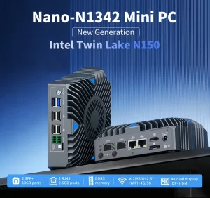 2x 10G SFP+ 2x 2.5G LAN Mini PC in Tel N150 DDR5 4G 5G PfSense OPNsense Router Firewall Network Appliance Edge Gateway Fiber