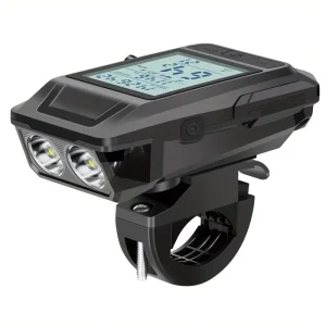 3-in-1 GPS Bicycle Computer with LED Headlight, GPS Speedometer and Horn for Mountain and Road Bikes
