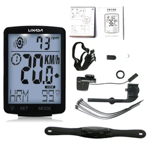 3-in-1 Wireless Bike Computer with Multifunctional LCD Screen
