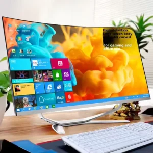 32 Inch Curved All In One Desktop Machine Large Screen Intel SSD USB IPS GDDR4 for Home Office Business Design Live Broadcast