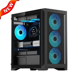350M OEM ODM Custom ATX MATX ITX Mid Tower PC Case with Mesh Panel and High Airflow