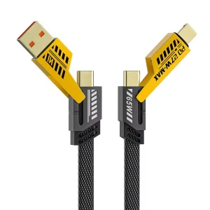 4 in 1 New Style USB Braided 5A Fast Charging Multi Function Cable for IOS Mobile Phones & Devices