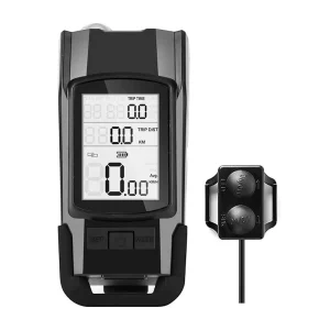 4000mAh Rechargeable Bicycle Computer with High-dB Speaker, 4 Modes, Speedometer, Odometer, and Bike Light