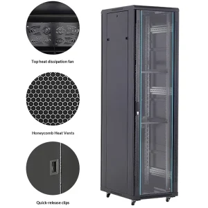42U 1.2 Meter Floor-Standing Data Center Server Rack Cold-Rolled Steel IP20 Network Cabinet