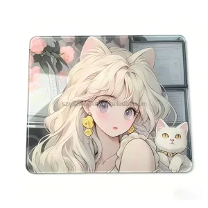 450*400mm Anti-Slip Tempered Glass Mouse Pad for Office Gaming PC Laptop Hard Surface