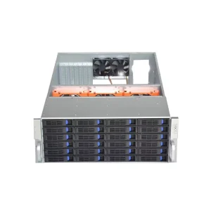 4U 24-Bay ATX Server Case with Fan and USB Ports Steel Rackmount Design