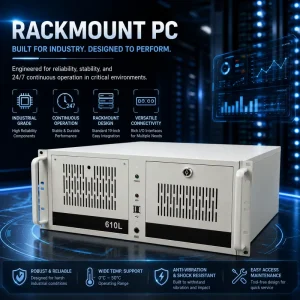 4U Rack mounted Industrial Server Core I7 6700 Quad Core Nas Storage Servers with 6*COM DVI D Port