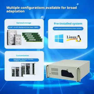 4U Rackmount PC Industrial Control Machine Dustproof Shockproof I3 I5 I7 High Performance Industrial Computer Host Server