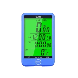 576 Wired Cycling Computer with LCD Backlight, Digital Display, Speedometer, Odometer, Stopwatch, and Waterproof Housing
