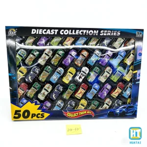 60-Piece Mini Metal Diecast Racing Car Toy Set Pullback Graffiti EN71 CE Certified Ages 2-13