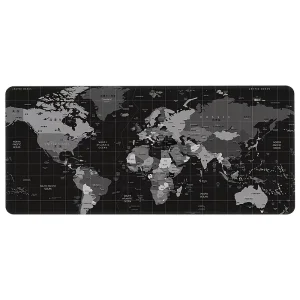 600x300x2mm World Map Gaming Mouse Pad Natural Rubber Material Digital Print
