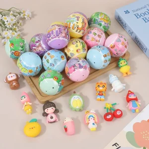 65mm Twisted Egg Mixed Cartoon Block Man Full-Color Coated Toy