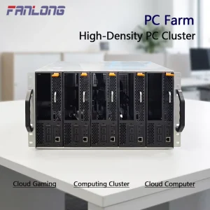 6U 5-Node Rackmount Server Chassis for Cloud Gaming Remote Management and Cloud Computing