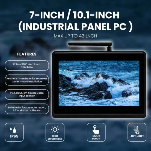 7 10.1 Inch Android Panel PC with 10 Point Capacitive Touchscreen Monitor Industrial Chassis for Restaurants & Retail POS