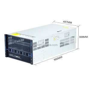 7U900 Rack Server Barebone with Custom Motherboard and Fans Supports 8 GPUs for ChatGPT AI Training & Big Data Computing
