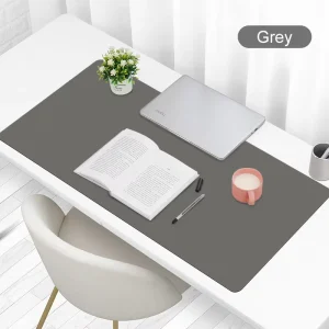 80*40cm Extended Dual PU Leather Gaming Mouse Mat Custom Logo Non-Slip Office Writing Computer Mat