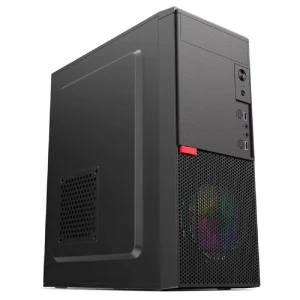 A1 Mid Tower PC Case for ATX, Micro-ATX, and ITX Motherboards, Lightweight Office Workstation