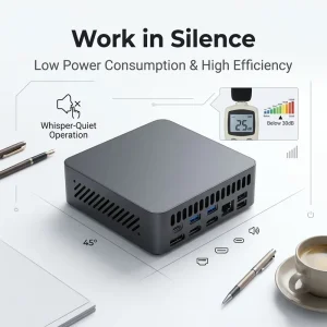 AI Mini PC AMD Ryzen 7 H 255 DDR5 RAM Metal Case Business Office Desktop