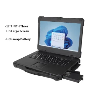 AICSHTER 17.3 Inch Black Rugged Laptop Magal Industrial Notebook Intel Core I7 11390H 1050ti 4G New EU GPS Fingerprint Color
