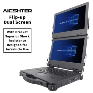 AICSHTER AIC K156 SF2 15.6 Inch Black Dual Display Flip Type Rugged Laptop Business Industrial Notebook Core I9 13900H IP65 New