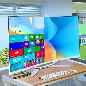AIO Monoblock Gaming Desktop Computer Curved LCD IPS Screen 27 Inch Intel Core I3 i5 i7 DDR4 16G 512GB SSD Office Use