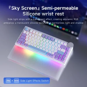 AJAZZ AK820 V2 Wired Gaming Magnetic Keyboard 75% ABS 82 Keys Gamer Keyboard for Laptop PC RGB Light