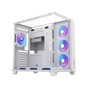 ALSEYE ATX Computer Case 360 Cooler Vision Ultra W With 4 Fans White Color PC Case