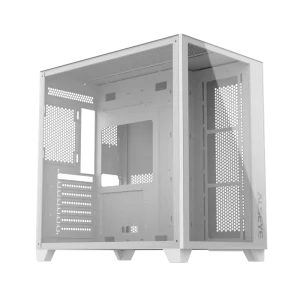 ALSEYE ITX ATX Empty White Computer Case Knight W Gaming PC Case With Glass Side