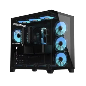 ALSEYE Mid Tower Computer Case Paladin B Black Color PC Case With Glass Window