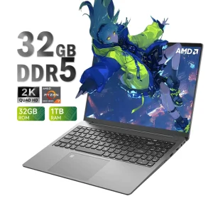 AMD R7 Laptop Pc 15.9 Inch 32GB DDR5 512GB 1Tb SSD Fast Charger Gaming Laptop Ordinateur Portable PC