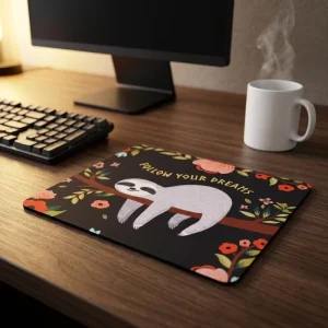 AOKSUNOVA Rubber Gaming Mouse Pad Office Use Small Design Rectangular 24x20x0.3 cm with Motif in Stock