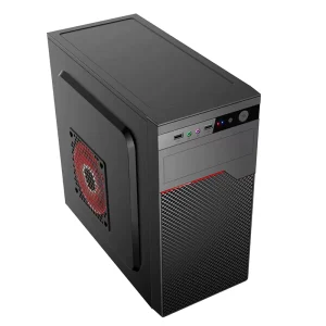 ATX Full Tower Computer Case Aluminum Alloy Side Panel Window Power Supply Included for Home Office