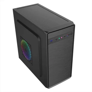 ATX Full Tower Desktop Computer Host Box with Power Supply Aluminum Alloy Heat Dissipation Side Panel with Window Empty Box
