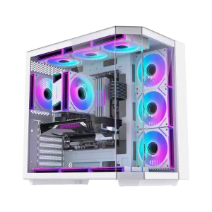 ATX Full Tower Gaming PC Case with 10 ARGB Fans, M-ATX Support, and 155 mm Radiator Support