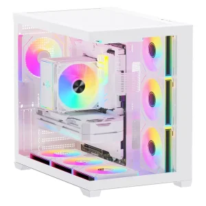 ATX Full-Tower Gaming PC Case with Tempered Glass Side Panel Window