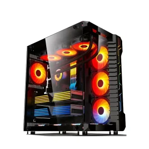 ATX Gaming Case with 400mm GPU and 360mm Water Cooling Support M-ATX Tempered Glass