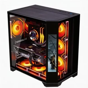 ATX Gaming PC Case 400mm GPU Support Front Top 360mm Radiator 7 PCIe Slots Mid Tower Computer Chassis for DIY