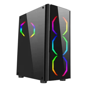 ATX Gaming PC Case Tempered Glass RGB