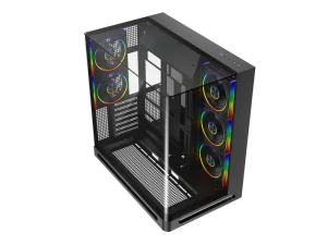 ATX Gaming PC Case with Curved Tempered Glass Front Panel BTF Ready 360mm Water Cooling Support and 430mm GPU Support
