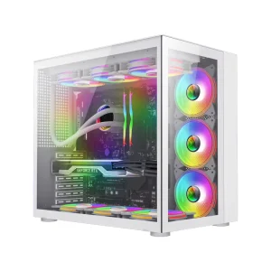 ATX Gaming PC Case with Type-C, Glass Panel and ARGB