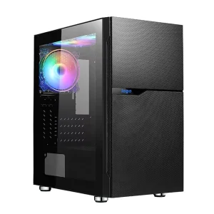ATX Gaming PC Tower Case with Tempered Glass Window