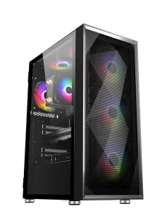 ATX ITX Micro PC Cabinet Gaming Case with USB 3.0, Audio, Tempered Glass and RGB Fans